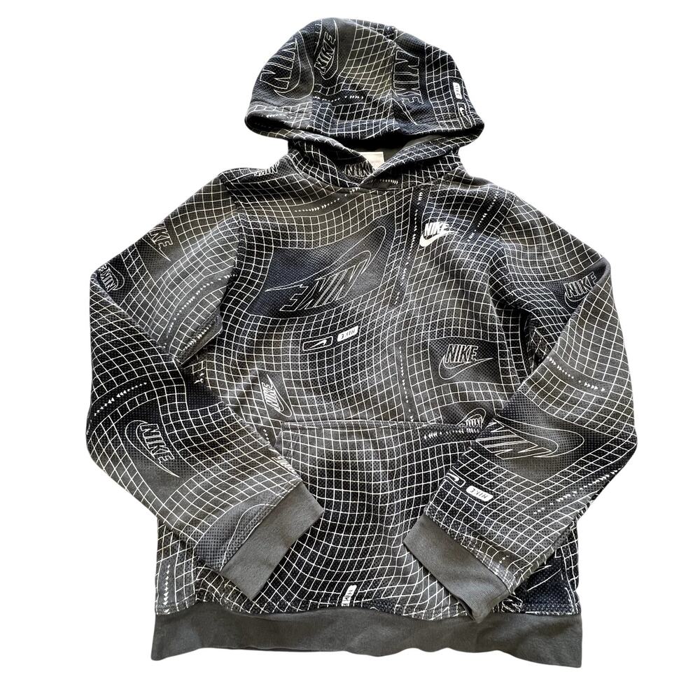 Nike Boys Black Hooded Pullover Size Youth Large